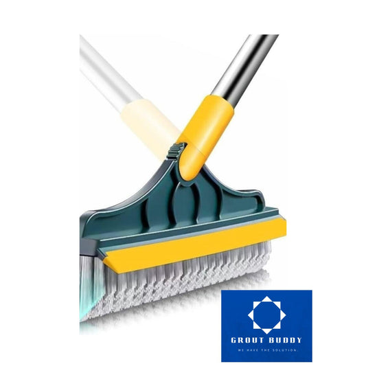 2 in 1 Floor Brush Scrubber with  Grout Brush Scrape Stiff Bristle
