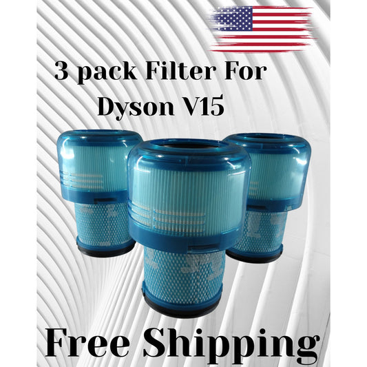 Replacement HEPA filter for Dyson V15 Detect Vacuum 3 pack