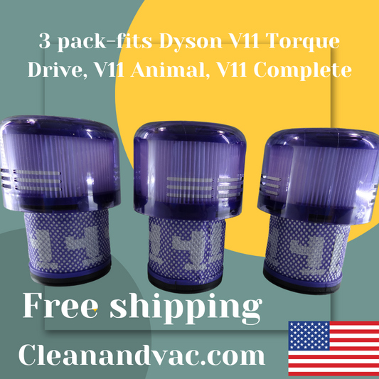 Replacement HEPA filter for Dyson V11 Extra, V15 Detect Vacuum 3 pack