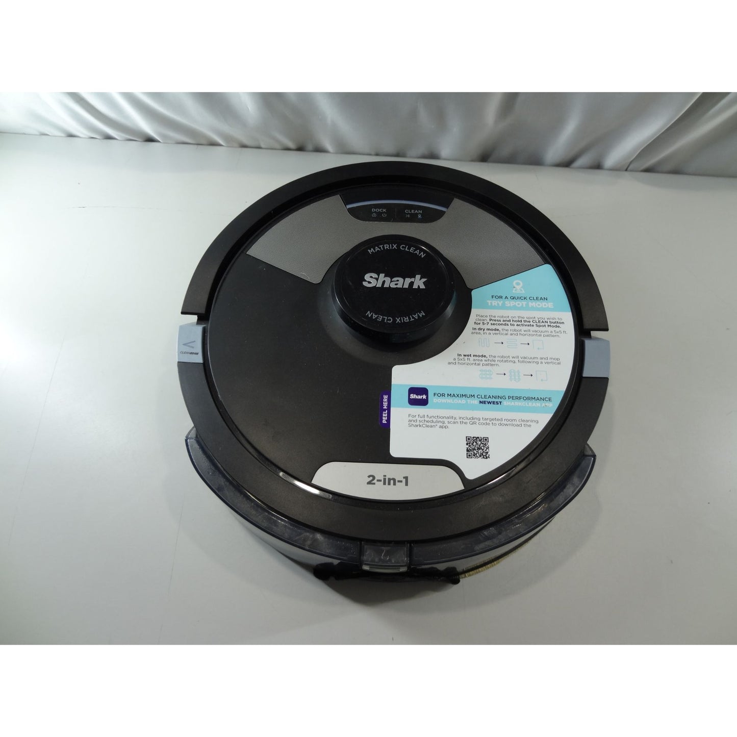 Shark 2-In-1 Robotic Vacuum Cleaner RV2610BZS Self-Empty Base 14.4V