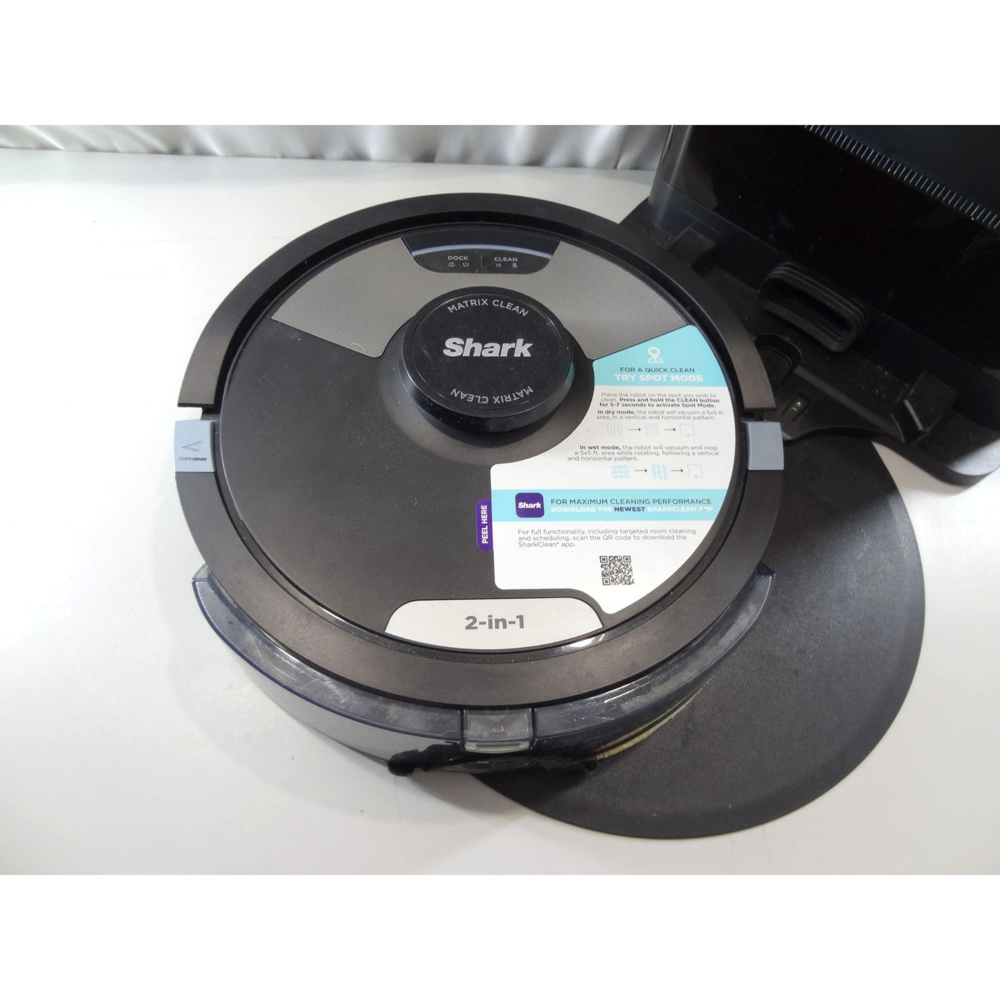 Shark 2-In-1 Robotic Vacuum Cleaner RV2610BZS Self-Empty Base 14.4V