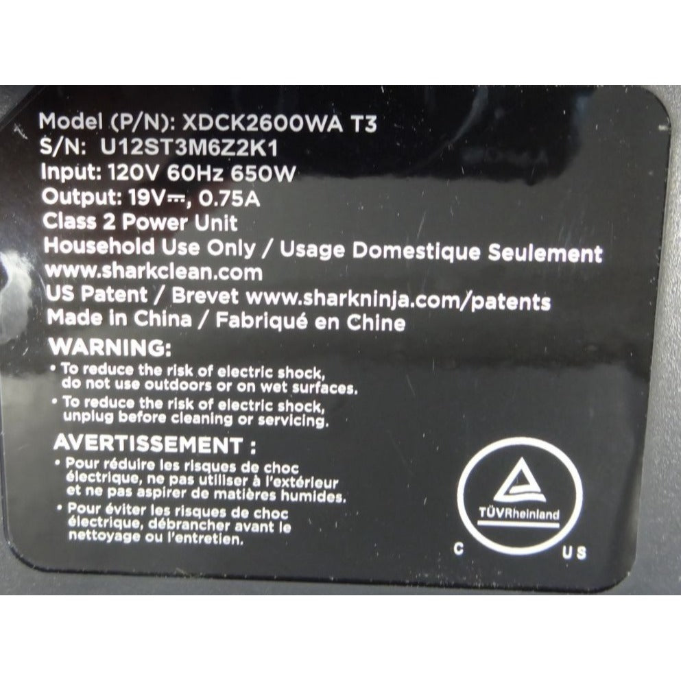 Shark 2-In-1 Robotic Vacuum Cleaner RV2610BZS Self-Empty Base 14.4V