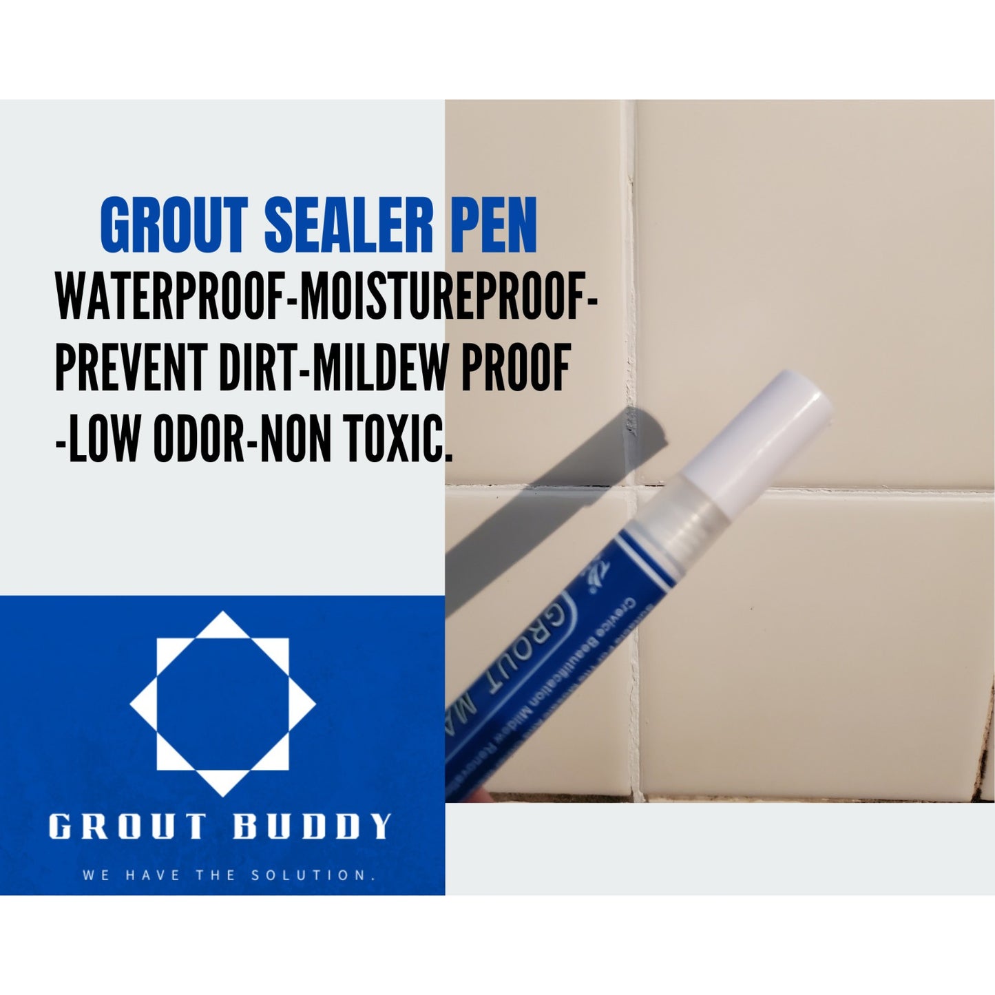 Grout buddy grout color-sealer pen- Waterproof-mildew proof- Beige