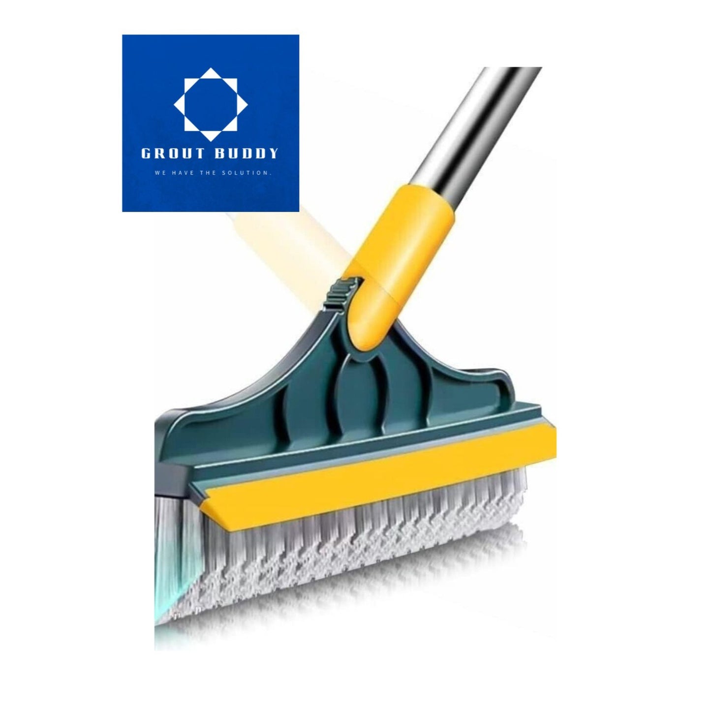 2 in 1 Floor Brush Scrubber with  Grout Brush Scrape Stiff Bristle