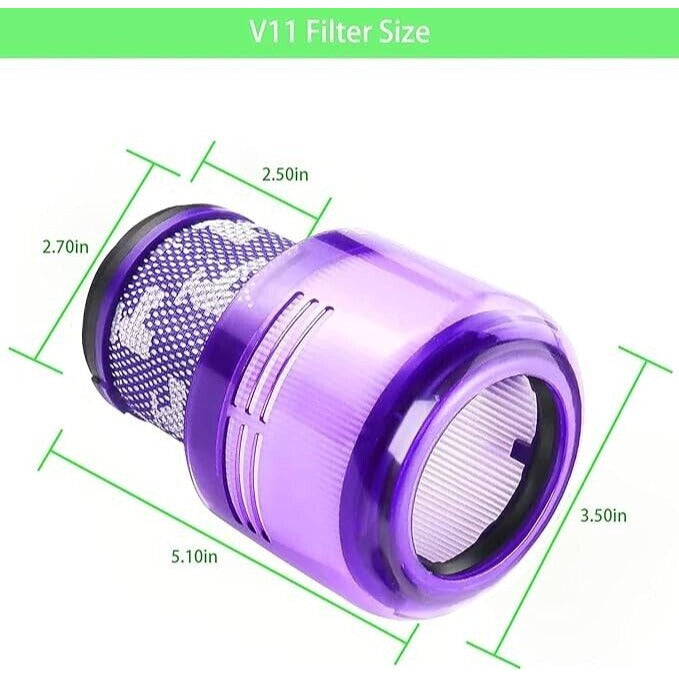 Replacement HEPA filter for Dyson V11 Extra, V15 Detect Vacuum 2 pack