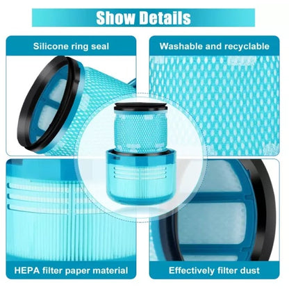Replacement HEPA filter for Dyson V15 Detect Vacuum 2 pack